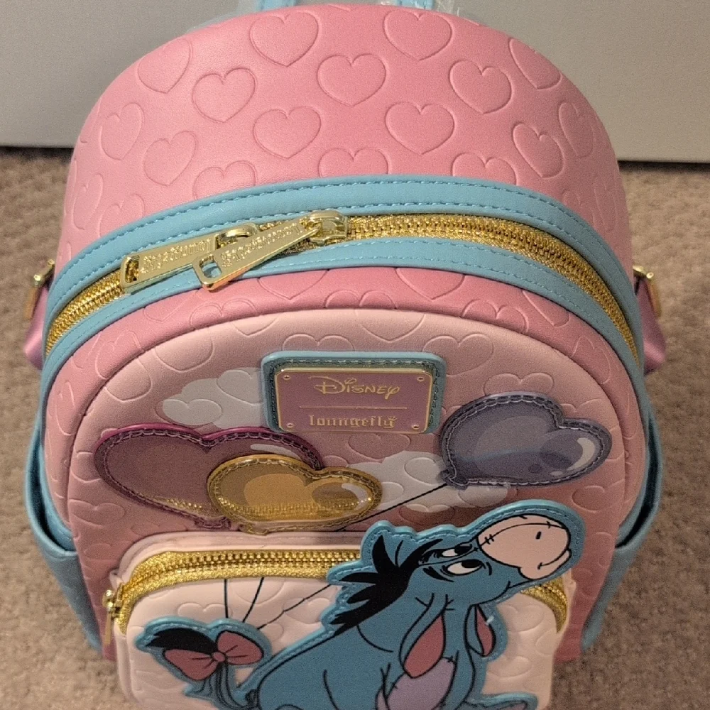 Loungefly Disney Eeyore Heart Balloons Mini Backpack NWT